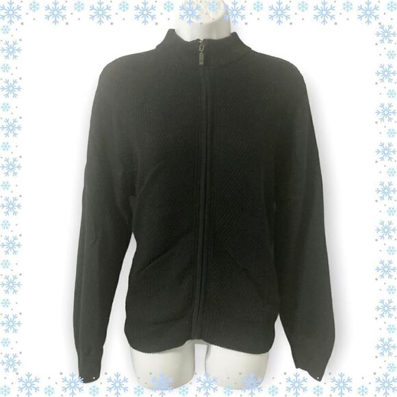 Scottish Winds Women's XL Black Hybrid Golfing Sweater - Picture 1 of 10